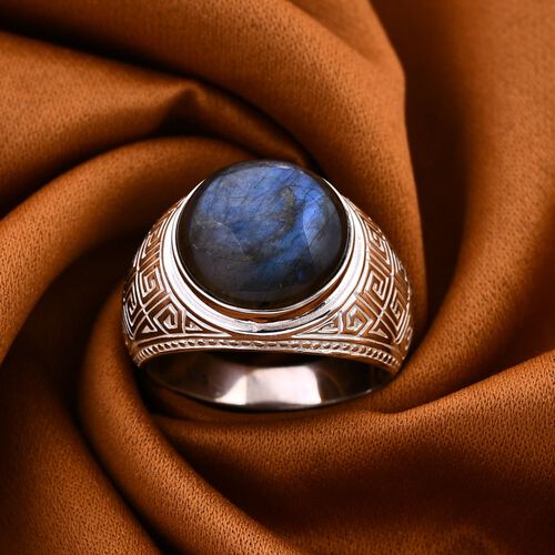 Royal Bali - Labradorit Ring 925 Silber (Größe 17.00) ca. 12.90 ct image number 1