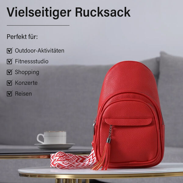 PU Brusttasche, 19x10x30cm, Rot image number 2