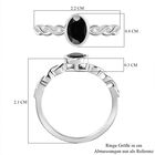 Schwarzer Spinell Ring 925 Silber (Größe 18.00) ca. 0,98 ct image number 6