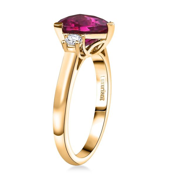 AAA Lab Created Bixbit, Lab Grown Diamant Ring 417 Gold (Größe 17.00) ca. 3,45 ct image number 3