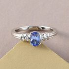 Tansanit und Zirkon Ring - 0,59 ct. image number 1