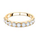 Moissanit Ring 925 Silber Gelbgold Vermeil (Größe 20.00) ca. 0.87 ct