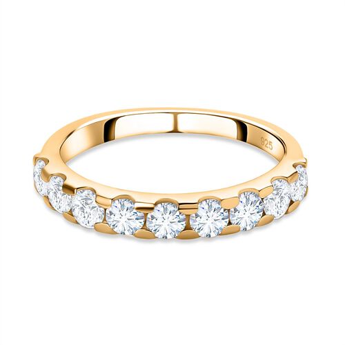 Moissanit Ring in 925 Silber mit Gelbgold Vermeil - 0,93 ct. image number 0
