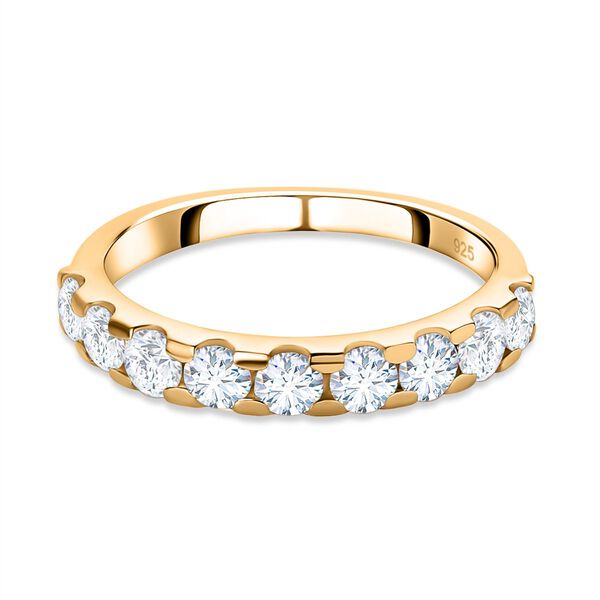 Moissanit Ring in 925 Silber mit Gelbgold Vermeil - 0,93 ct. image number 0