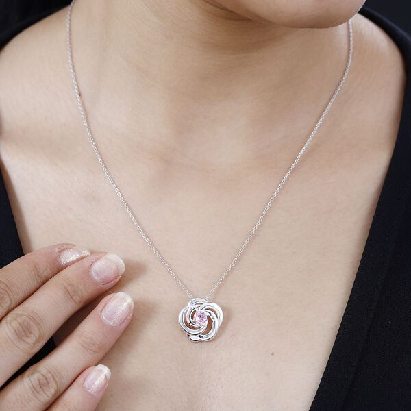 Rosa Zirkonia Anhänger - 0,86 ct. image number 3