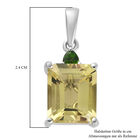 Ouro Verde Quarz und Chromdiopsid Anhänger in Silber, 4,79 ct. image number 5