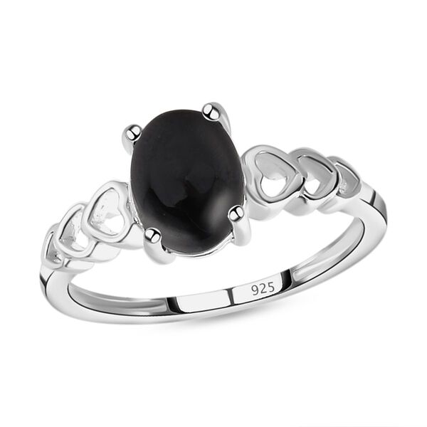 Schwarzer Spinell Ring und Anh&auml;nger, 925 Silber ca. 4,01 ct image number 4