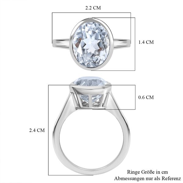 Golconda Diamant-Topas Ring, 925 Silber platiniert, ca. 6.00 ct image number 7