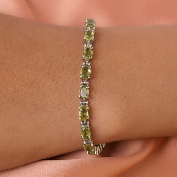 Nat&uuml;rliches Peridot-Armband in Silberton, 10,36 ct image number 3