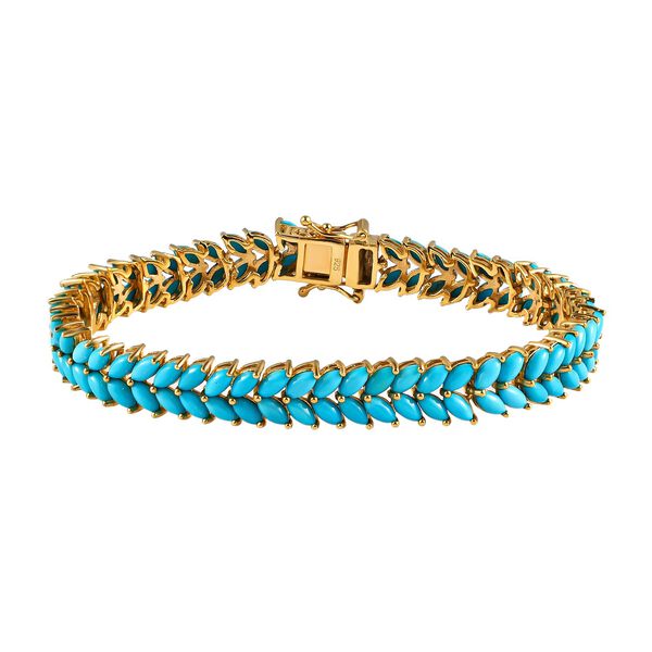 Amerikanisches, nat&uuml;rliches Sleeping Beauty T&uuml;rkis-Armband, 19 cm - 12,08 ct.