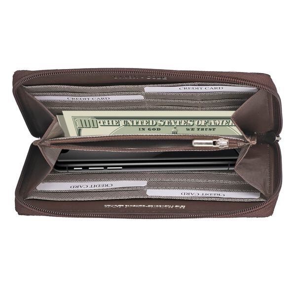 CLOSE OUT - UNION CODE: Echtleder Brieftasche mit Krokopr&auml;gung, grau image number 4