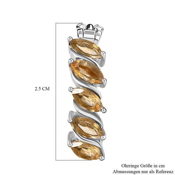 Citrin Ohrringe  Edelstahl ca. 2.11 ct image number 5