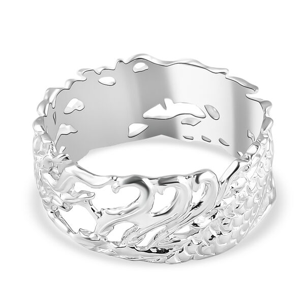 Royal Bali Kollektion- 925 Silber Bandring mit Drachenmotiv image number 4