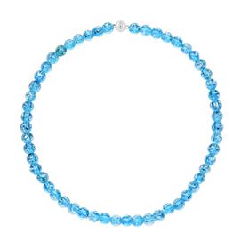 Blaues Murano-Stil Glas Halskette ca. 50 cm Standard
