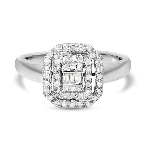 Diamant Ring 925 Silber platiniert  ca. 0,25 ct