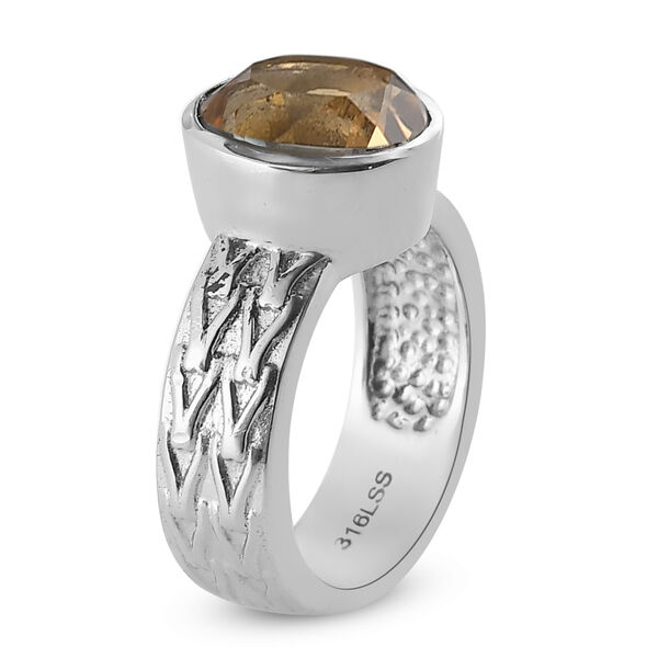 Citrin-Ring, reiner Edelstahl  ca. 2,43 ct image number 5