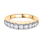 Moissanit Ring 925 Silber vergoldet (Größe 17.00) ca. 0,76 ct