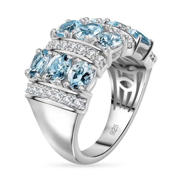 Espirito Santo AA Aquamarin und Zirkon Ring, ca. 3.21 ct. image number 5