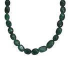 Grüner Aventurin Halskette ca. 45 cm Messing rhodiniert ca. 85,00 ct.