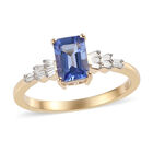 AA Tansanit und Diamant-Ring, I2-I3 G-H, 585 Gelbgold  ca. 1,07 ct image number 3