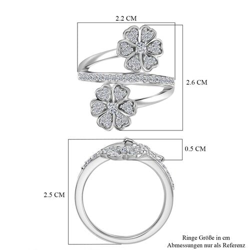 Lab Grown Diamant SI Ring 925 Silber rhodiniert (Größe 21.00) ca. 0,50 ct image number 6