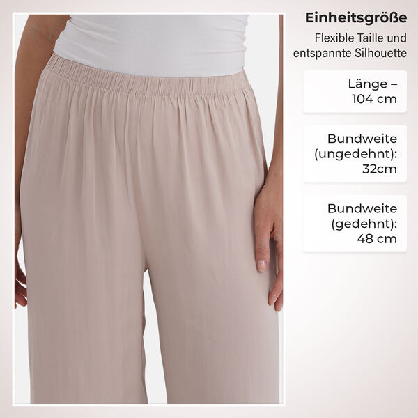 Leichte Hose mit Gummibund 32–48 cm, Länge 104 cm, Beige image number 4