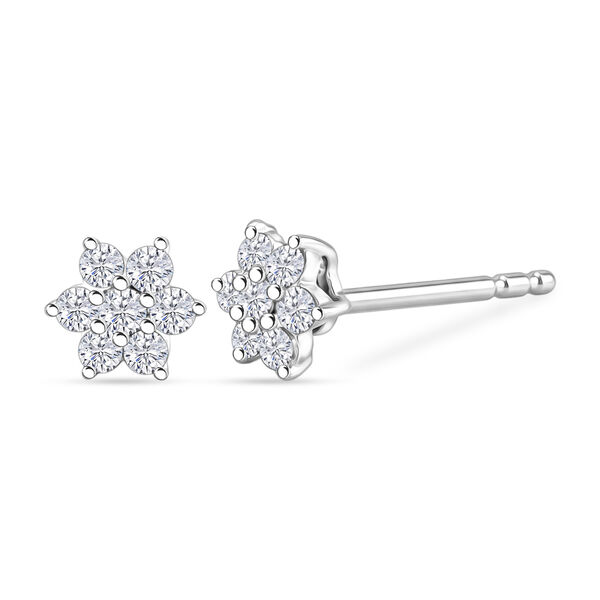 LUXURIANT DIAMOND - Lab Grown Diamant SI-GH Ohrringe 925 Silber Rhodiniert ca. 0,20 ct.