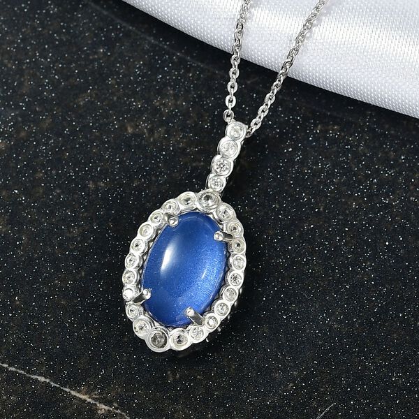 D'Joy Aurora Mondstein und Zirkon Anhänger mit 50cm Kette - 4,54 ct. image number 2