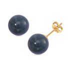 Natürlicher Olmek Jadeit Ohrringe 925 Silber vergoldet ca. 15,00 ct.