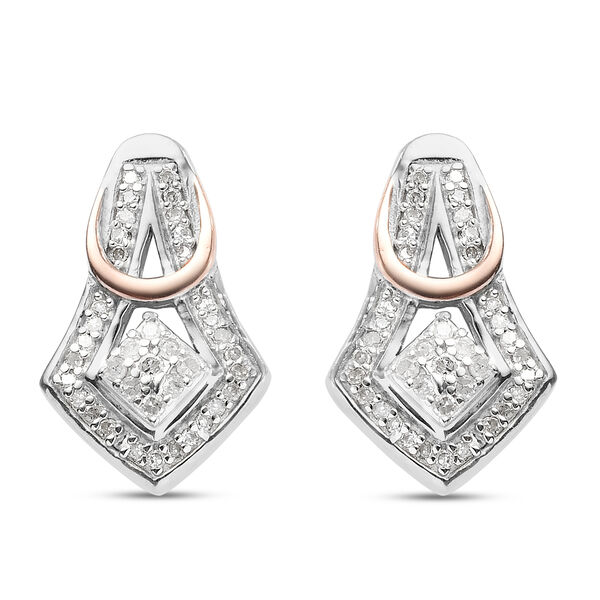 Diamant-Ohrstecker in Silber