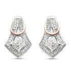 Diamant Ohrringe 925 Silber Bicolor ca. 0,33 ct