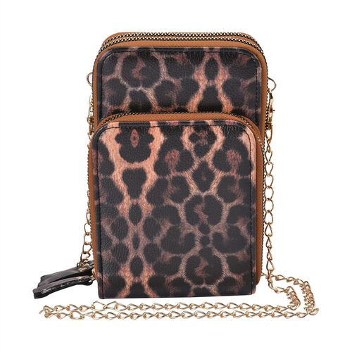 Mode Umhängetasche, braun Leopard image number 0