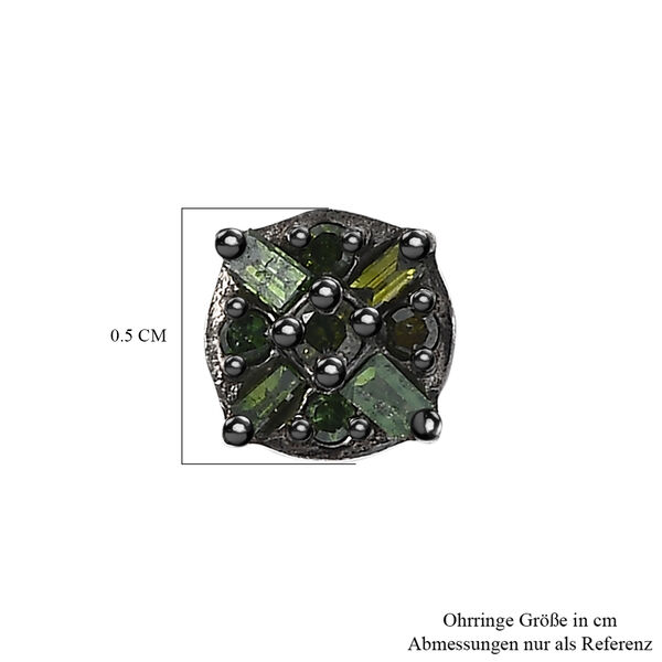 D'Joy Grüner Diamant Ohrringe 925 Silber rhodiniert ca. 0.15 ct image number 4
