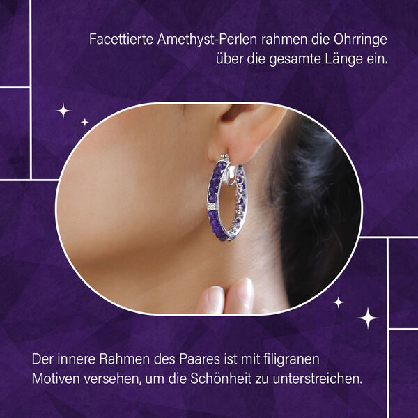 Infinity afrikanische Amethyst-Ohrringe image number 7