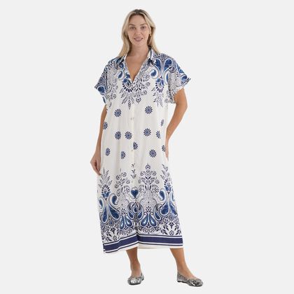 La Marey  woven long print  dresses