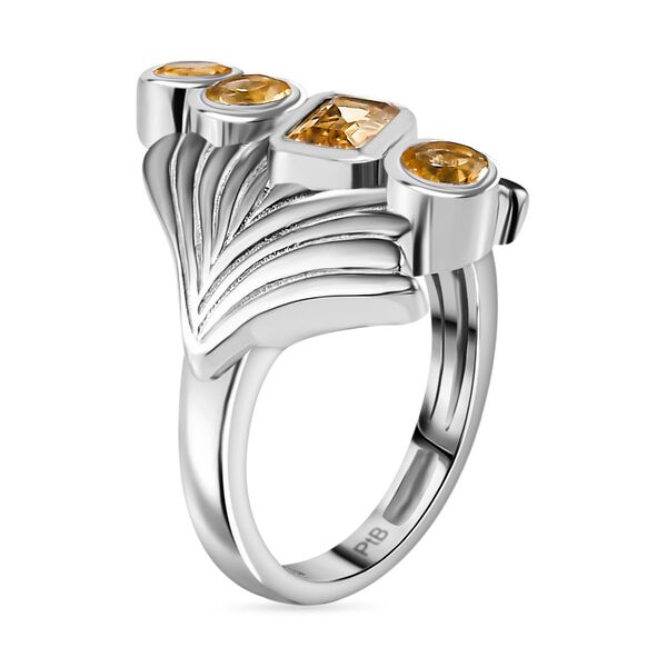 Citrin Ring Messing (Gr&ouml;&szlig;e 17.00) ca. 1,31 ct image number 5