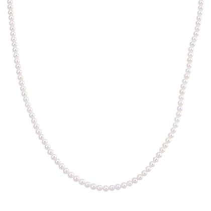 D'Joy AAA Zhuji Akoya-Perle Halskette ca. 50 cm mit 5 cm extender, 925 Silber vergoldet