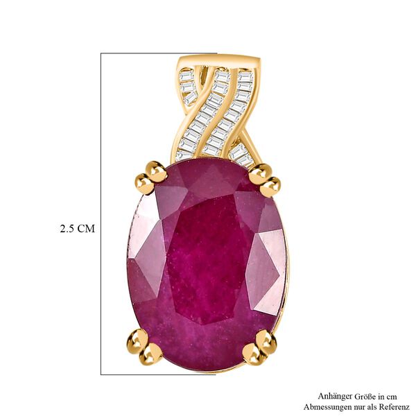 Royal Bali Kollektion- Afrikanischer Rubin und Diamant-Anh&auml;nger - 15,27 ct. image number 5