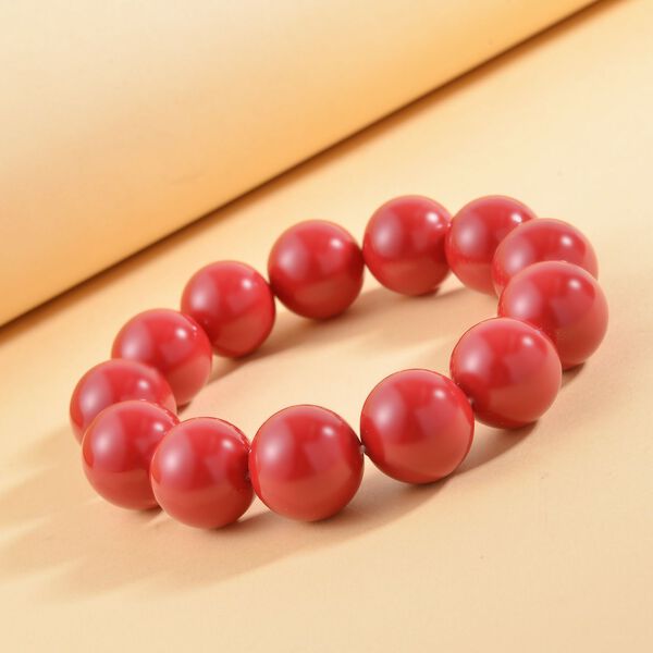 Korallen Muschelperle Armband, 18 cm image number 2