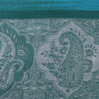 Jacquard gefärbter Schal, Streifenmuster, Blaugrün image number 8