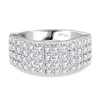 J Francis gefertigt mit SWAROVSKI Zirkonia Ring 925 Silber rhodiniert (Gr&ouml;&szlig;e 17.00)