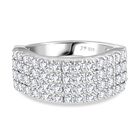 J Francis gefertigt mit SWAROVSKI Zirkonia Ring 925 Silber rhodiniert (Größe 17.00)