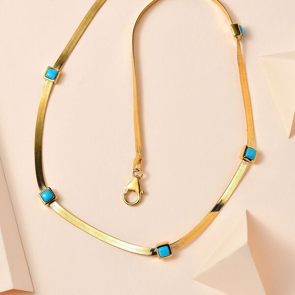 Sleeping Beauty T&uuml;rkis Halskette 45 cm- 1,60 ct. image number 2