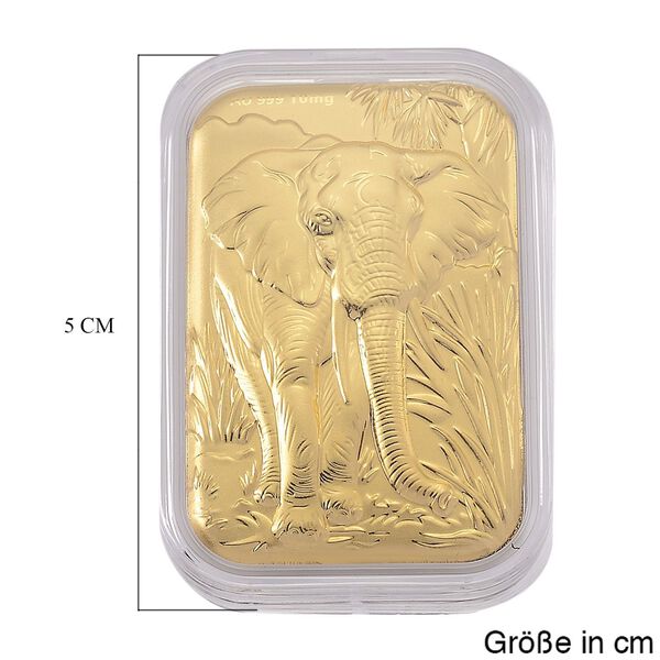 EXKLUSIVES GESCHENK 999er Goldbarren mit Elefant-Motiv, 10mg image number 5