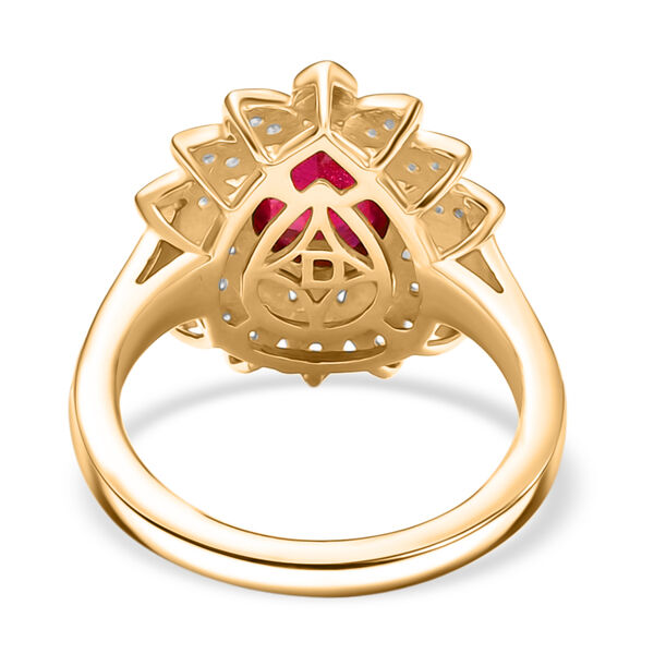 D'Joy Afrikanischer Rubin und Zirkon Ring und Anh&auml;nger image number 6