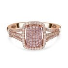 Natürlicher, rosa Diamant-Ring, I3, 375 Gold (Größe 17.00) ca. 0,50 ct image number 0
