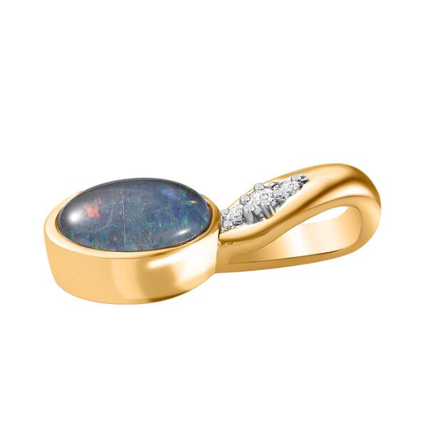 Boulder Opal Triplett und Zirkon Schmuckset - 2 ct. image number 7