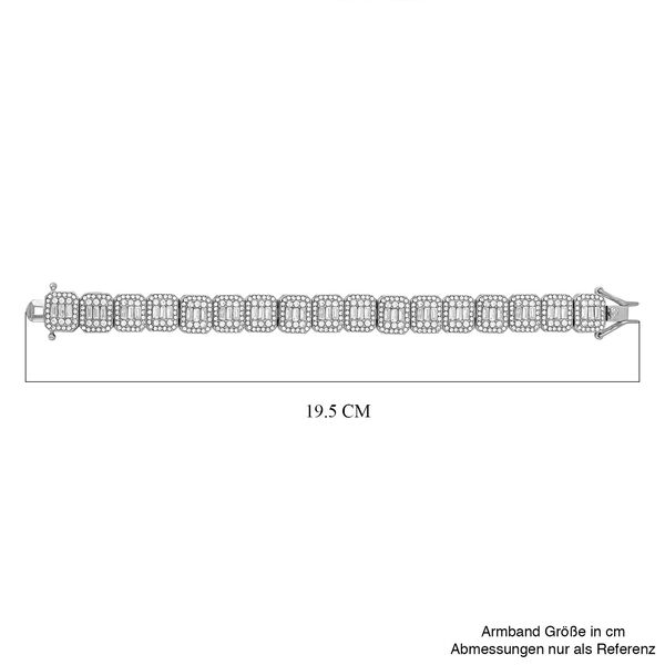 Wei&szlig;es Kristall-Armband ca. 18.5 cm image number 4