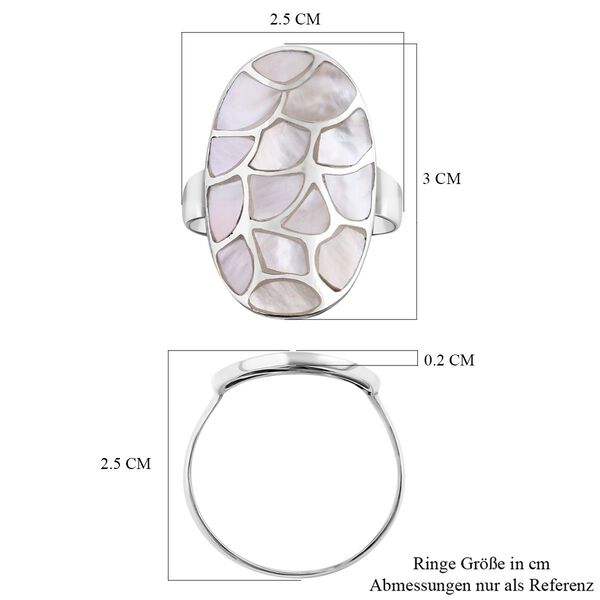 Perlmutt Ringe 925 Silber (Gr&ouml;&szlig;e 16.00) image number 5
