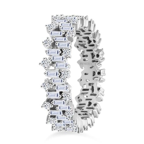 LUXURIANT DIAMOND - Lab Grown Diamant SI-GH SGL zertifiziert Ring, 925 Silber rhodiniert (Größe 17.00) ca. 1,00 ct image number 4